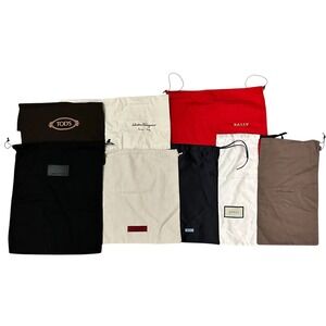 Designer Dust Bags in Various Sizes 8 Piece‎ Lot Gucci Prada Bottega Ferragamo